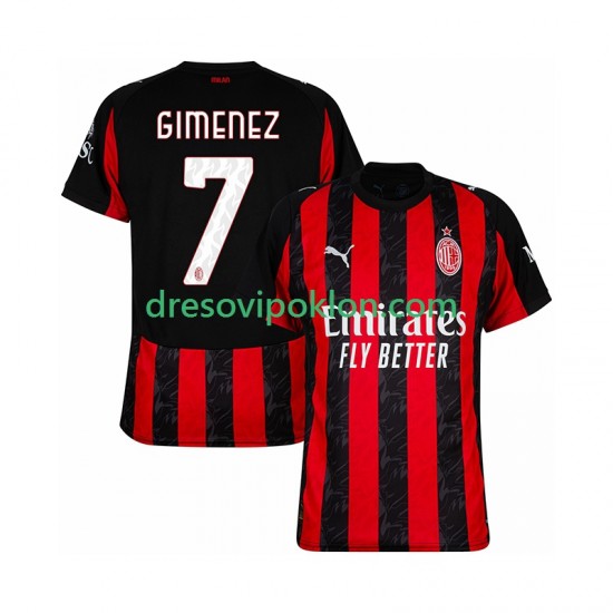 AC Milan Santiago Gimenez 7 Dres Domaći 2025-2026 Kratkih Rukava ,Muški