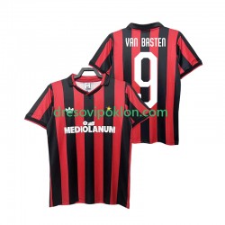 AC Milan VAN BASTEN 9 1990 1991 Retro Dres Domaći Kratkih Rukava ,Muški