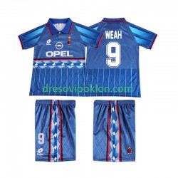 AC Milan WEAH 9 1995 1996 Retro Dres Gostujući Kratkih Rukava ,Dječji Komplet