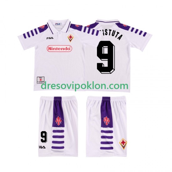 ACF Fiorentina BASTUTA 9 Retro Dres Gostujući 1998 1999 Kratkih Rukava ,Dječji Komplet