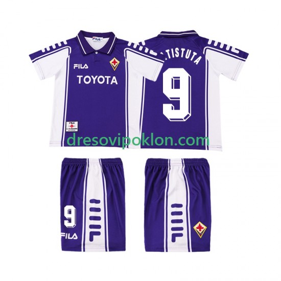 ACF Fiorentina BASTUTA 9 2000 Retro Dres Domaći 1999 Kratkih Rukava ,Dječji Komplet