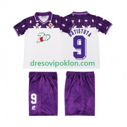 ACF Fiorentina BATISTUTA 9 1992 1993 Retro Dres Gostujući Kratkih Rukava ,Dječji Komplet