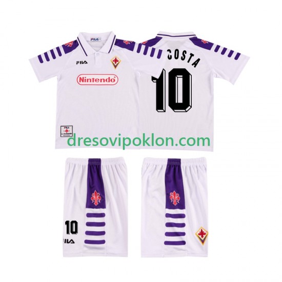 ACF Fiorentina RUI COSTA 10 Retro Dres Gostujući 1998 1999 Kratkih Rukava ,Dječji Komplet