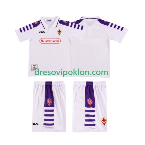 ACF Fiorentina Retro Dres Gostujući 1998 1999 Kratkih Rukava ,Dječji Komplet