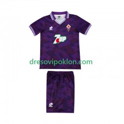 ACF Fiorentina 1992 1993 Retro Dres Domaći Kratkih Rukava ,Dječji Komplet