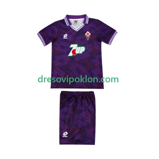 ACF Fiorentina 1992 1993 Retro Dres Domaći Kratkih Rukava ,Dječji Komplet