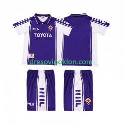 ACF Fiorentina 2000 Retro Dres Domaći 1999 Kratkih Rukava ,Dječji Komplet