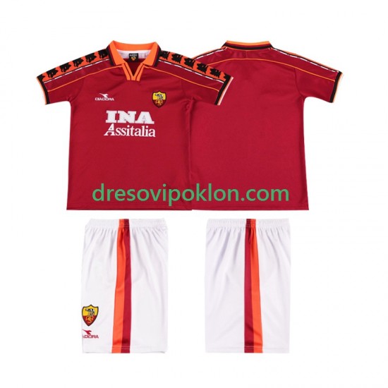 Roma Retro Dres Domaći 1998 1999 Kratkih Rukava ,Dječji Komplet
