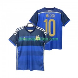 Argentina Lionel Messi 10 2014 Retro Dres Gostujući Kratkih Rukava ,Muški
