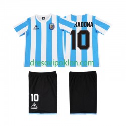 Argentina MARADONA 10 1986 Retro Dres Domaći Kratkih Rukava ,Dječji Komplet