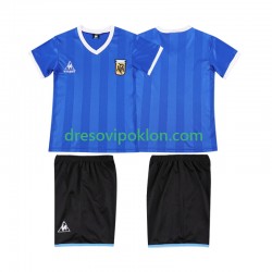 Argentina 1986 Retro Dres Gostujući Kratkih Rukava ,Dječji Komplet