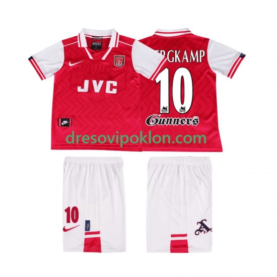 Arsenal BERGKAMP 10 1996 1997 Retro Dres Domaći Kratkih Rukava ,Dječji Komplet