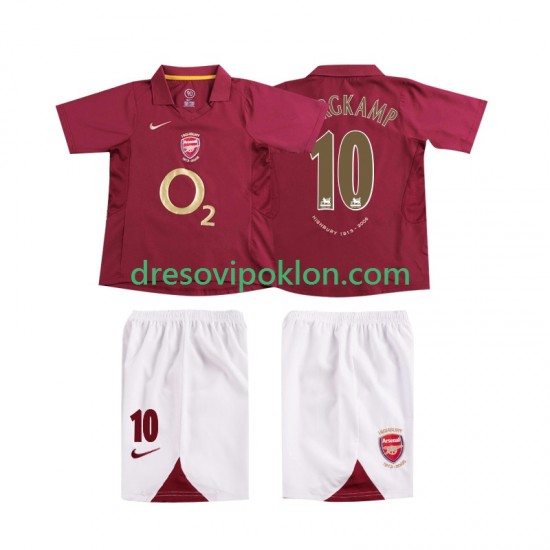 Arsenal BERGKAMP 10 2005 Retro Dres Domaći 2006 Kratkih Rukava ,Dječji Komplet