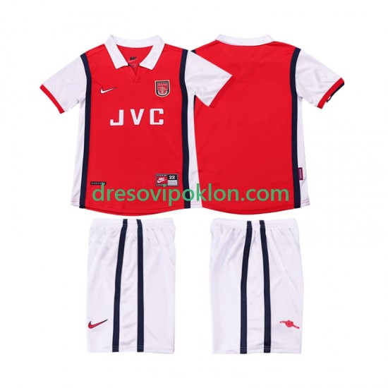Arsenal Retro Dres Domaći 1998 1999 Kratkih Rukava ,Dječji Komplet