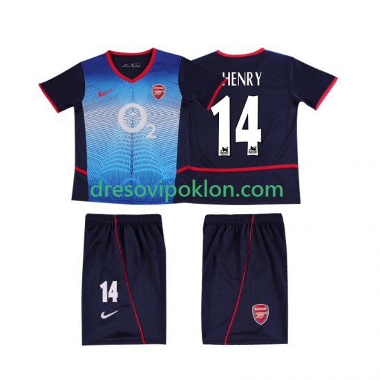 Arsenal Thierry Henry 14 Retro Dres Gostujući 2004 2002 Kratkih Rukava ,Dječji Komplet