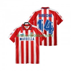 Atlético Madrid SIMEONE 14 1995 Retro Dres Domaći 1994 Kratkih Rukava ,Muški