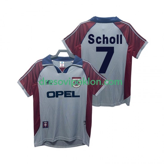 FC Bayern München Scholl 7 Retro Dres Treći 1998 1999 Kratkih Rukava ,Muški