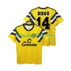 Borussia Dortmund DIEGO 14 DFB-POKAL 1989 Retro Dres Domaći Kratkih Rukava ,Muški