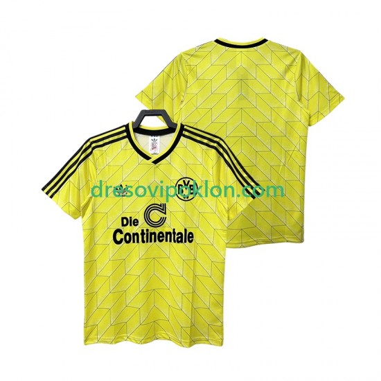 Borussia Dortmund 1988 1989 Retro Dres Domaći Kratkih Rukava ,Muški