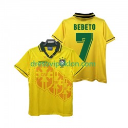 Brazil BEBETO 7 Retro Dres Domaći 1994 Kratkih Rukava ,Muški