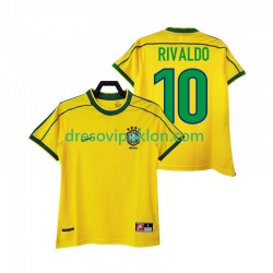 Brazil RIVALDO 10 Retro Dres Domaći 1998 Kratkih Rukava ,Muški