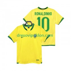 Brazil RONALDINHO 10 Retro Dres Domaći 2006 Kratkih Rukava ,Muški