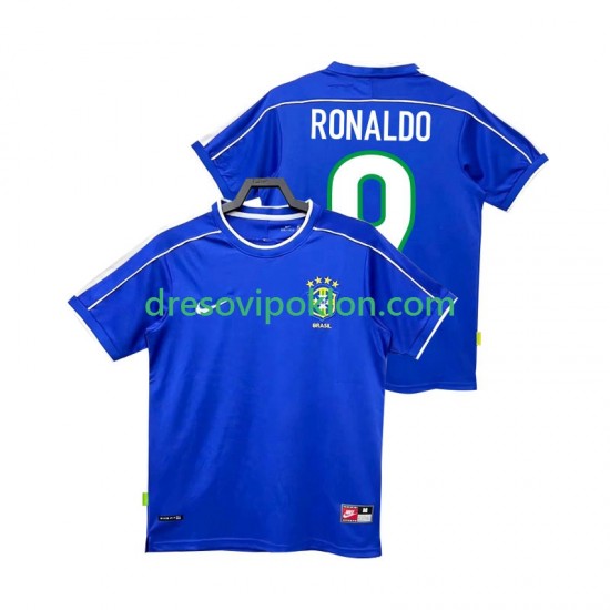 Brazil Ronaldo 9 Retro Dres Gostujući 1998 Kratkih Rukava ,Muški