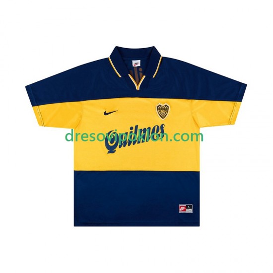 Boca Juniors 2000 Retro Dres Domaći 1999 Kratkih Rukava ,Muški