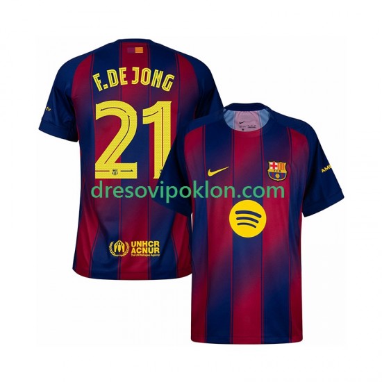 FC Barcelona Frenkie de Jong 21 Champions League Dres Domaći 2025-2026 Kratkih Rukava ,Muški