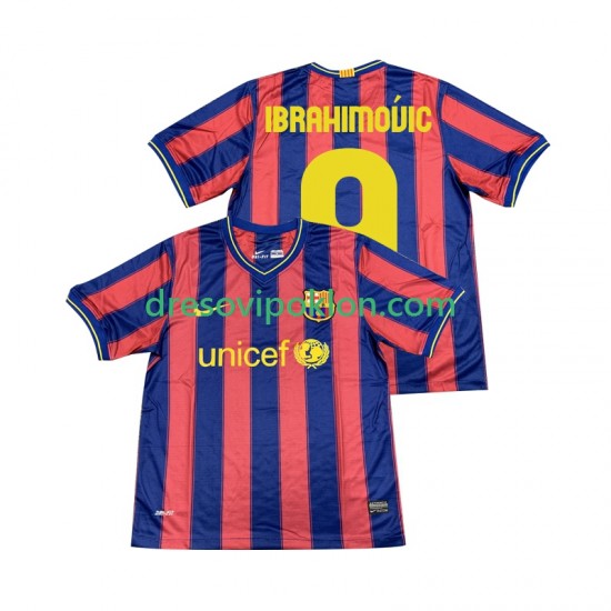 FC Barcelona Ibrahimovic 9 2009 Retro Dres Domaći 2010 Kratkih Rukava ,Muški
