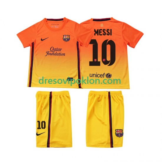 FC Barcelona Lionel Messi 10 2012 2013 Retro Dres Gostujući Kratkih Rukava ,Dječji Komplet