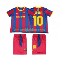 FC Barcelona Lionel Messi 10 Retro Dres Domaći 2011 2010 Kratkih Rukava ,Dječji Komplet