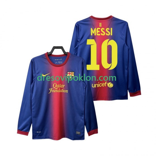 FC Barcelona Lionel Messi 10 2012 2013 Retro Dres Domaći Dugim Rukavima ,Muški