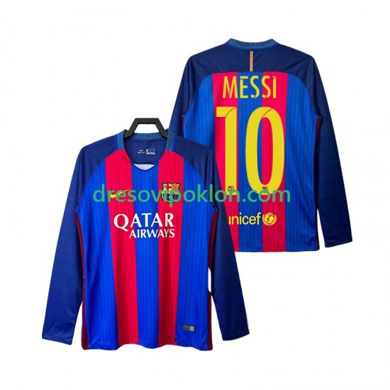 FC Barcelona Lionel Messi 10 2016 2017 Retro Dres Domaći Dugim Rukavima ,Muški