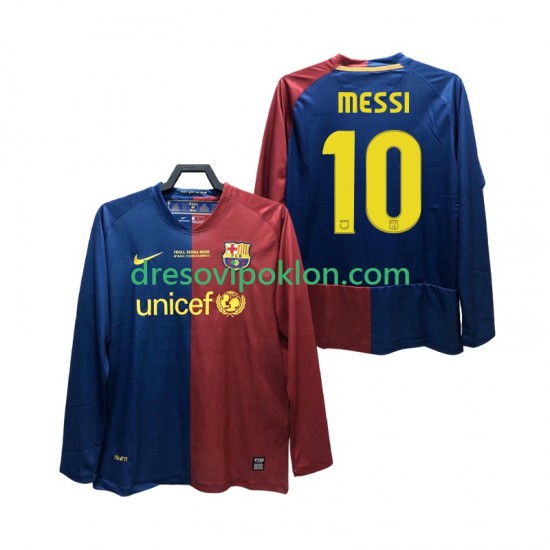 FC Barcelona Lionel Messi 10 Champions League 2009 Retro Dres Domaći 2008 Dugim Rukavima ,Muški