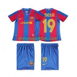 FC Barcelona Lionel Messi 19 2007 Retro Dres Domaći 2008 Kratkih Rukava ,Dječji Komplet