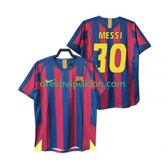 FC Barcelona Lionel Messi 30 2005 Retro Dres Domaći 2006 Kratkih Rukava ,Muški
