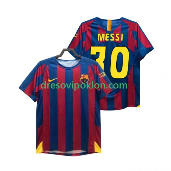 FC Barcelona Lionel Messi 30 Champions League 2005 Retro Dres Domaći 2006 Kratkih Rukava ,Muški