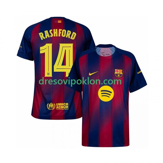 FC Barcelona Marcus Rashford 14 Champions League Dres Domaći 2025-2026 Kratkih Rukava ,Muški
