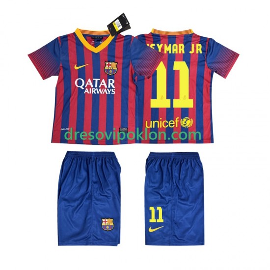 FC Barcelona Neymar JR 11 2013 2014 Retro Dres Domaći Kratkih Rukava ,Dječji Komplet