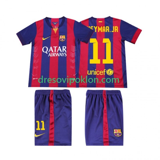 FC Barcelona Neymar JR 11 2014 2015 Retro Dres Domaći Kratkih Rukava ,Dječji Komplet