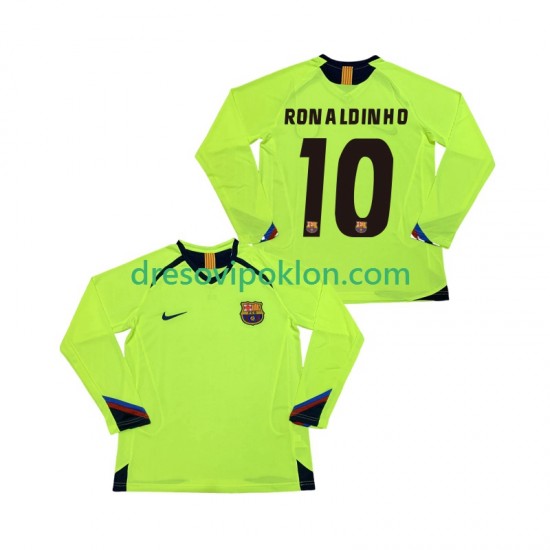 FC Barcelona RONALDINHO 10 2005 Retro Dres Gostujući 2006 Dugim Rukavima ,Muški