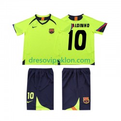 FC Barcelona RONALDINHO 10 2005 Retro Dres Gostujući 2006 Kratkih Rukava ,Dječji Komplet