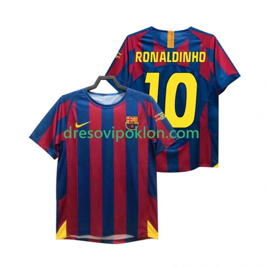 FC Barcelona RONALDINHO 10 Champions League 2005 Retro Dres Domaći 2006 Kratkih Rukava ,Muški