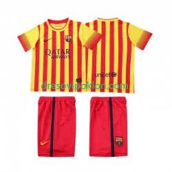 FC Barcelona 2013 2014 Retro Dres Gostujući Kratkih Rukava ,Dječji Komplet