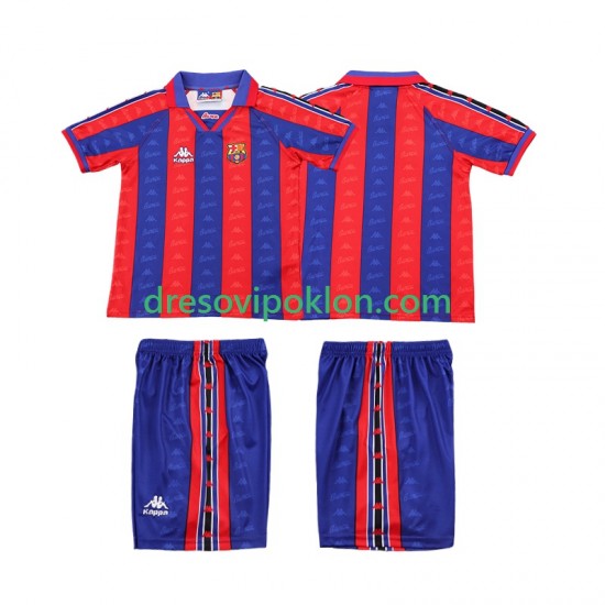 FC Barcelona 1996 1997 Retro Dres Domaći Kratkih Rukava ,Dječji Komplet