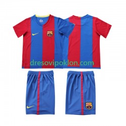 FC Barcelona 2007 Retro Dres Domaći 2006 Kratkih Rukava ,Dječji Komplet