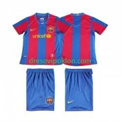 FC Barcelona 2007 Retro Dres Domaći 2008 Kratkih Rukava ,Dječji Komplet