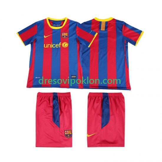 FC Barcelona Retro Dres Domaći 2011 2010 Kratkih Rukava ,Dječji Komplet