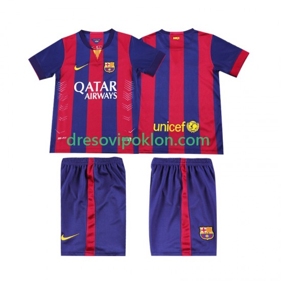 FC Barcelona 2014 2015 Retro Dres Domaći Kratkih Rukava ,Dječji Komplet